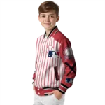 custom boston red sox eagle baseball red white varsity jacket best selling