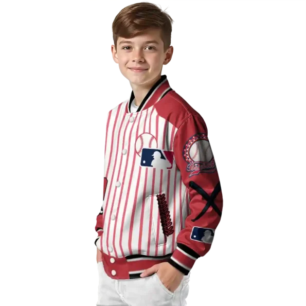 custom boston red sox eagle baseball red white varsity jacket trendy