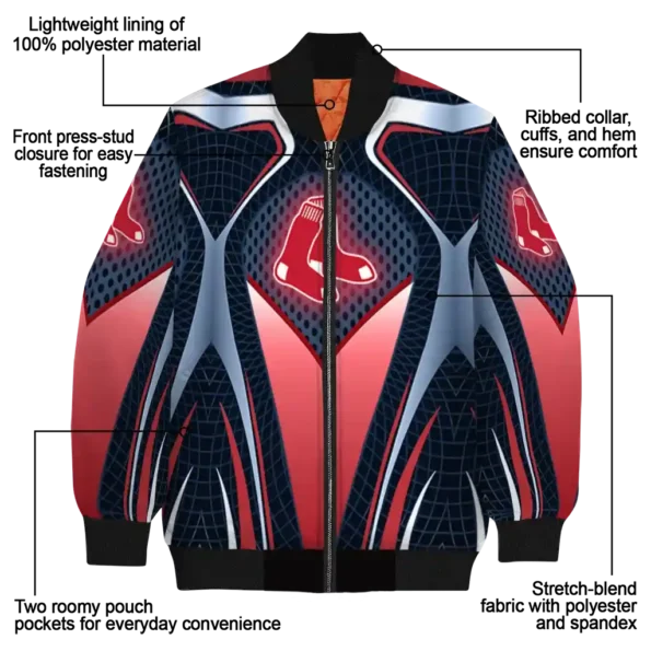 custom boston red sox mesh chest old navy crocs black bomber jacket new arrival