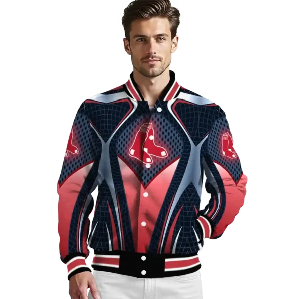 custom boston red sox mesh chest old navy crocs black varsity jacket high quality