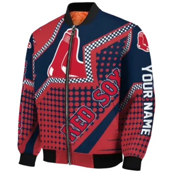 custom boston red sox star burst red bomber jacket best selling