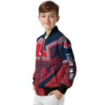 custom boston red sox star burst red bomber jacket best selling