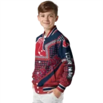 custom boston red sox star burst red varsity jacket best selling