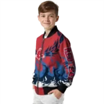 custom boston red sox winged blaze red white bomber jacket best selling