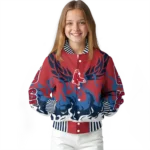 custom boston red sox winged blaze red white varsity jacket best selling