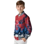 custom boston red sox winged blaze red white varsity jacket best selling