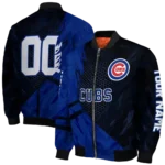 custom chicago cubs hexagon mesh blue black bomber jacket best selling