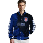 custom chicago cubs hexagon mesh blue black varsity jacket best selling