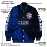 custom chicago cubs hexagon mesh blue black varsity jacket best selling