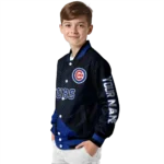 custom chicago cubs hexagon mesh blue black varsity jacket best selling