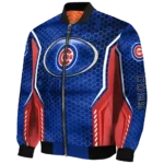 custom chicago cubs power plate blue bomber jacket best selling