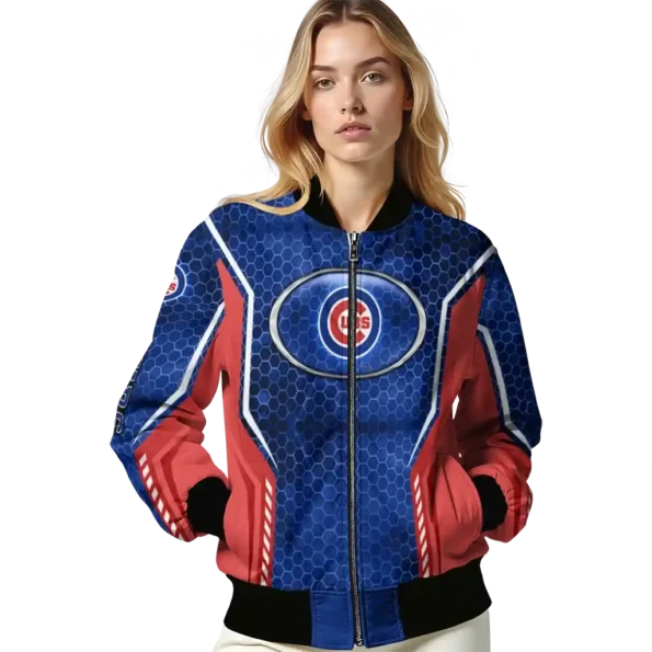 custom chicago cubs power plate blue bomber jacket latest model
