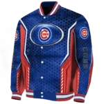 custom chicago cubs power plate blue varsity jacket best selling