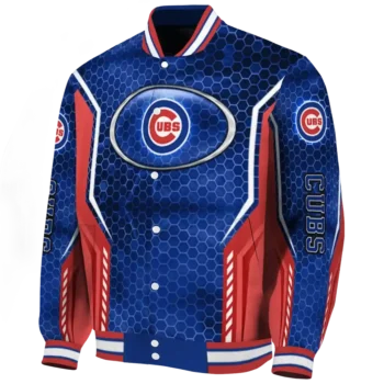 custom chicago cubs power plate blue varsity jacket best selling