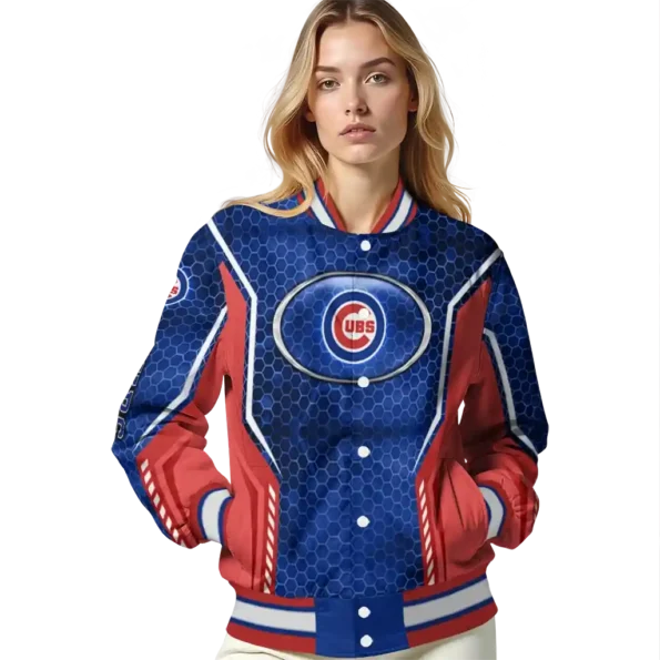 custom chicago cubs power plate blue varsity jacket latest model