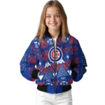 custom chicago cubs pyramid shapes blue bomber jacket best selling