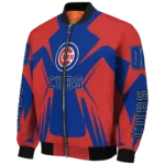 custom chicago cubs spider mark blue red crocs bomber jacket best selling