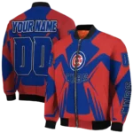 custom chicago cubs spider mark blue red crocs bomber jacket best selling