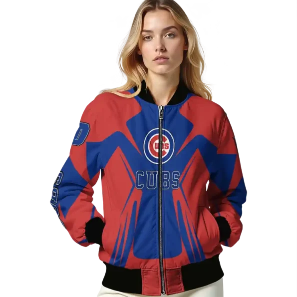 custom chicago cubs spider mark blue red crocs bomber jacket latest model