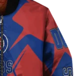 custom chicago cubs spider mark blue red crocs bomber jacket best selling