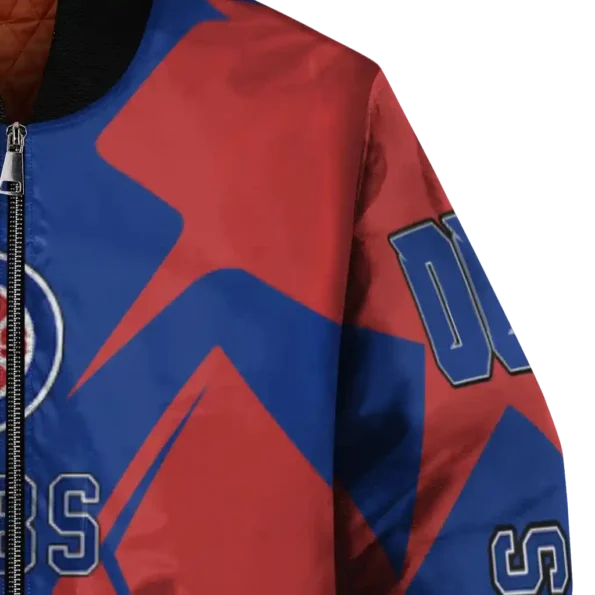 custom chicago cubs spider mark blue red crocs bomber jacket premium grade