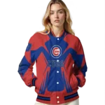 custom chicago cubs spider mark blue red crocs varsity jacket best selling