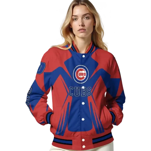 custom chicago cubs spider mark blue red crocs varsity jacket latest model