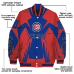 custom chicago cubs spider mark blue red crocs varsity jacket best selling