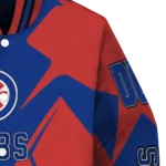 custom chicago cubs spider mark blue red crocs varsity jacket best selling
