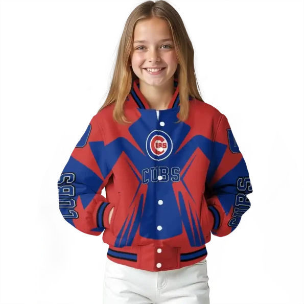 custom chicago cubs spider mark blue red crocs varsity jacket top rated