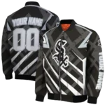 custom chicago white sox chevron angles black bomber jacket best selling