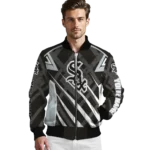 custom chicago white sox chevron angles black bomber jacket best selling