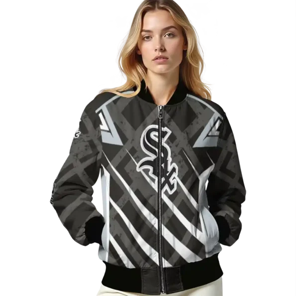 custom chicago white sox chevron angles black bomber jacket latest model