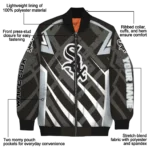 custom chicago white sox chevron angles black bomber jacket best selling