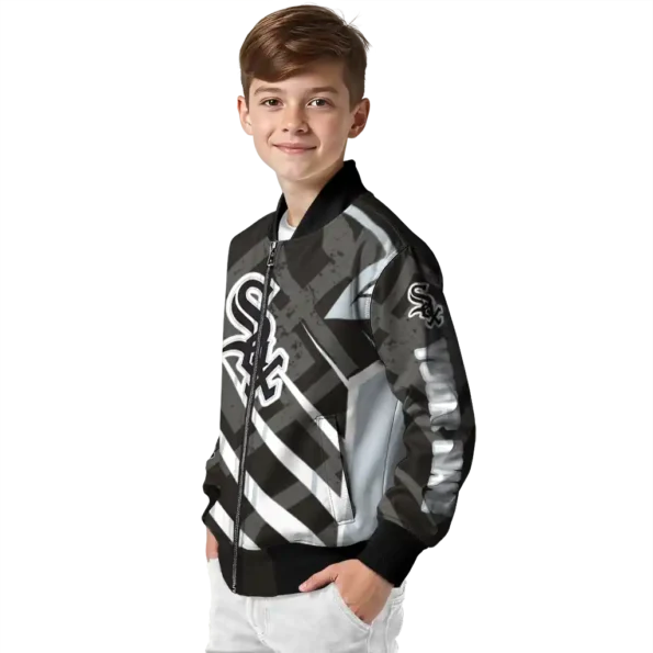 custom chicago white sox chevron angles black bomber jacket trendy