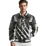 custom chicago white sox chevron angles black varsity jacket best selling