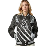 custom chicago white sox chevron angles black varsity jacket best selling