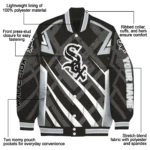 custom chicago white sox chevron angles black varsity jacket best selling