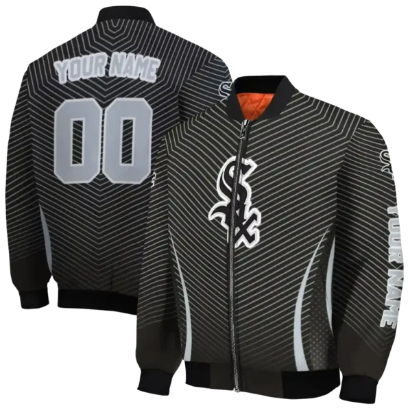 custom chicago white sox chevron arrow black bomber jacket fashion forward