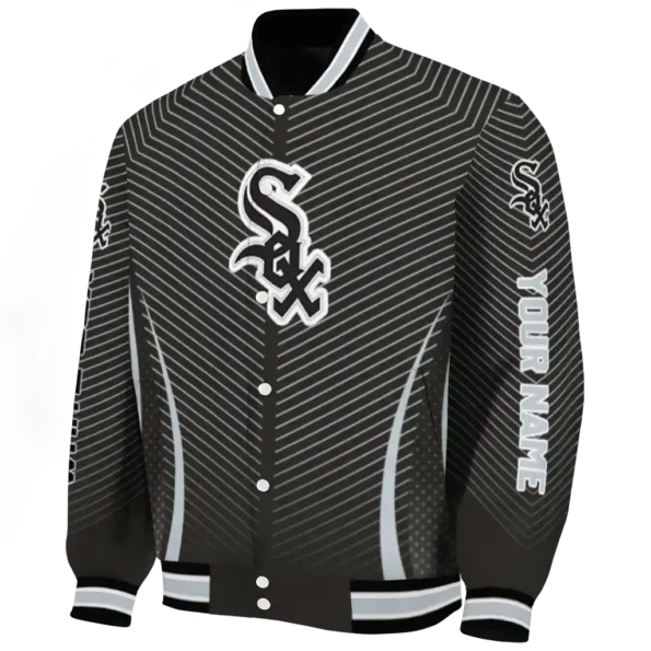 custom chicago white sox chevron arrow black varsity jacket best selling