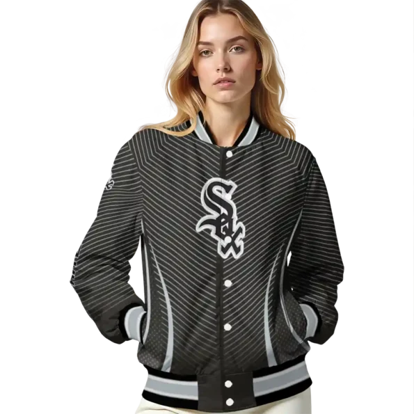 custom chicago white sox chevron arrow black varsity jacket latest model