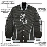 custom chicago white sox chevron arrow black varsity jacket best selling
