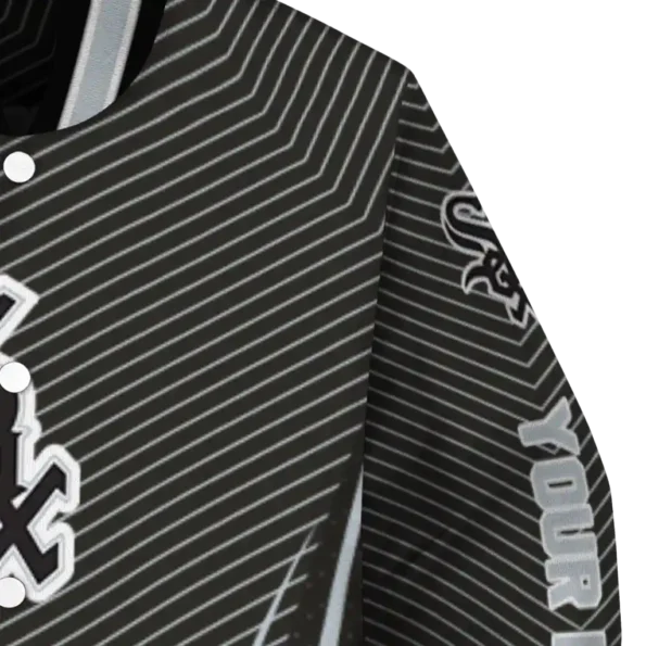custom chicago white sox chevron arrow black varsity jacket premium grade