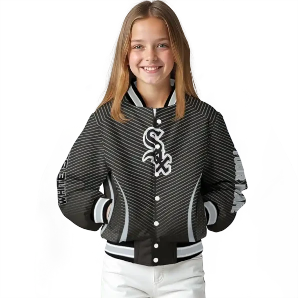 custom chicago white sox chevron arrow black varsity jacket top rated