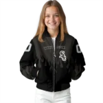 custom chicago white sox flame border black bomber jacket best selling
