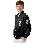 custom chicago white sox flame border black varsity jacket best selling