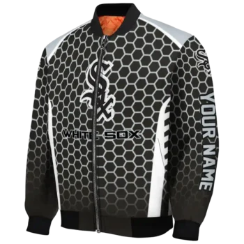 custom chicago white sox hexagon grid black bomber jacket best selling