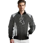 custom chicago white sox hexagon grid black bomber jacket best selling