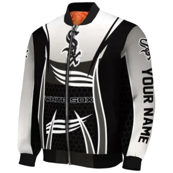 custom chicago white sox mesh effect black bomber jacket best selling