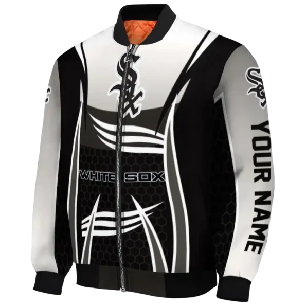 custom chicago white sox mesh effect black bomber jacket best selling